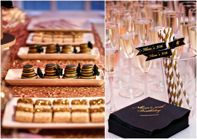 Black and Gold 30th Birthday Party by Amy Anaiz Photography