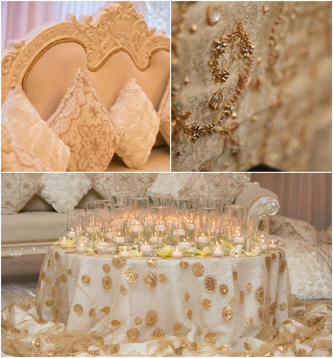 Gold Glitter Wedding Details