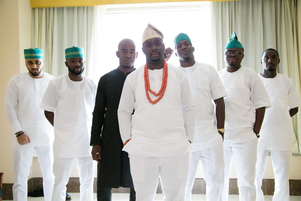 All white yoruba groomsmen