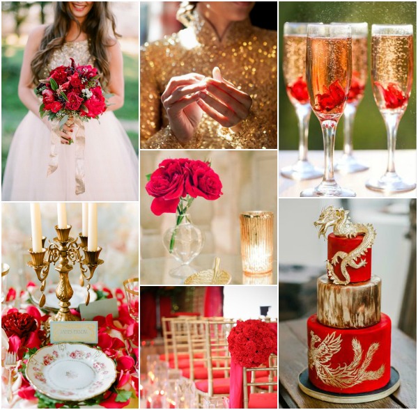 Red and Gold Wedding Inspiration