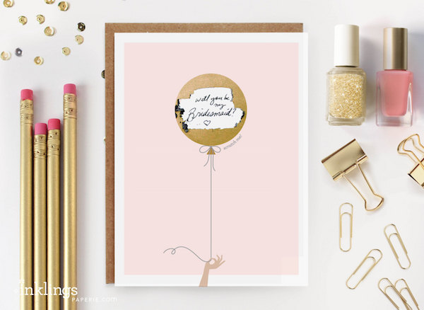 Scratch off will you be my bridesmaid card by Inklings Paperie 