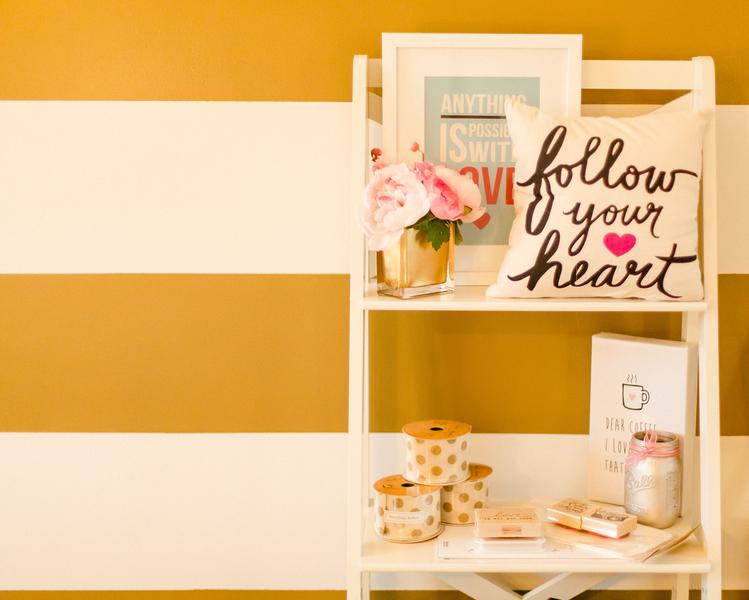 Gold and Polka Dot Home Office 5