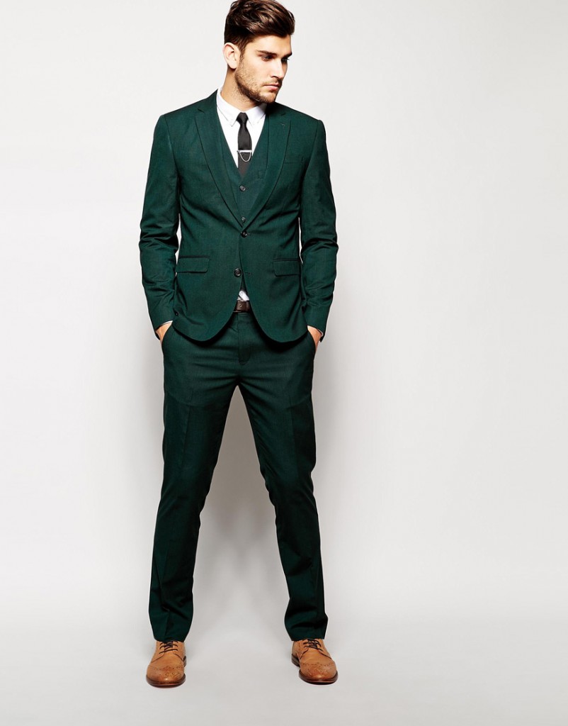 Slim Cut Dark Green suit from ASOS.