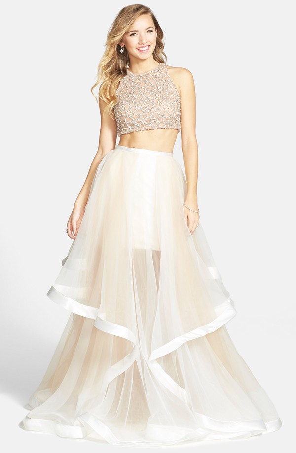 Terani Couture Crop Top Wedding Gown