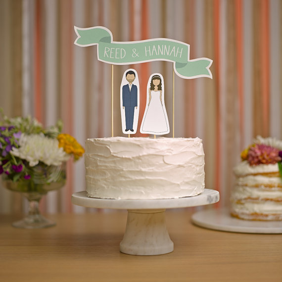 paper wedding cake topper