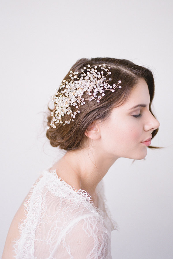 floral bridal headpiece