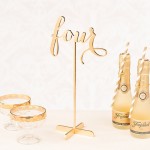 Gold Calligraphy Wedding Table Number