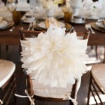 Peony Flower Wedding Chair Cover Reception Decor