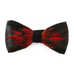 Feathered Bow Tie Groom Wedding Accessory