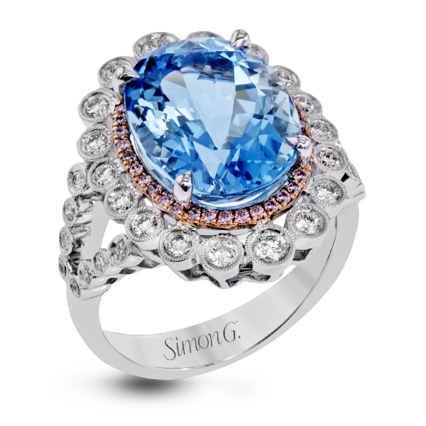 Simon-G.-white-and-rose-gold-white-and-pink-diamonds-and-aquamarine-right-hand-cocktail-ring-LR1023