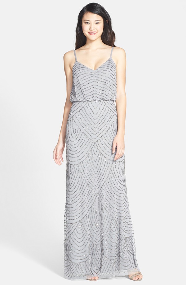Holiday wedding guest-Adrianna Papell Blouson Gown