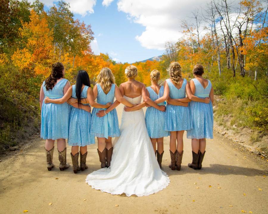 Bridesmaids in boots 