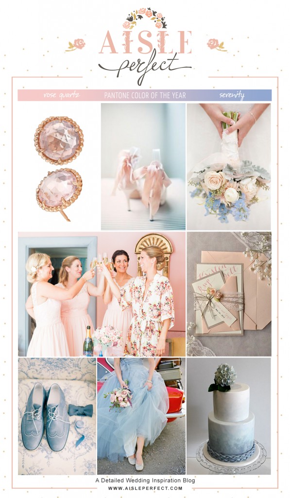 rose quartz and serenity wedding inspiration