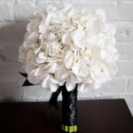 White Silk Hydrangeas Wedding Bouquet