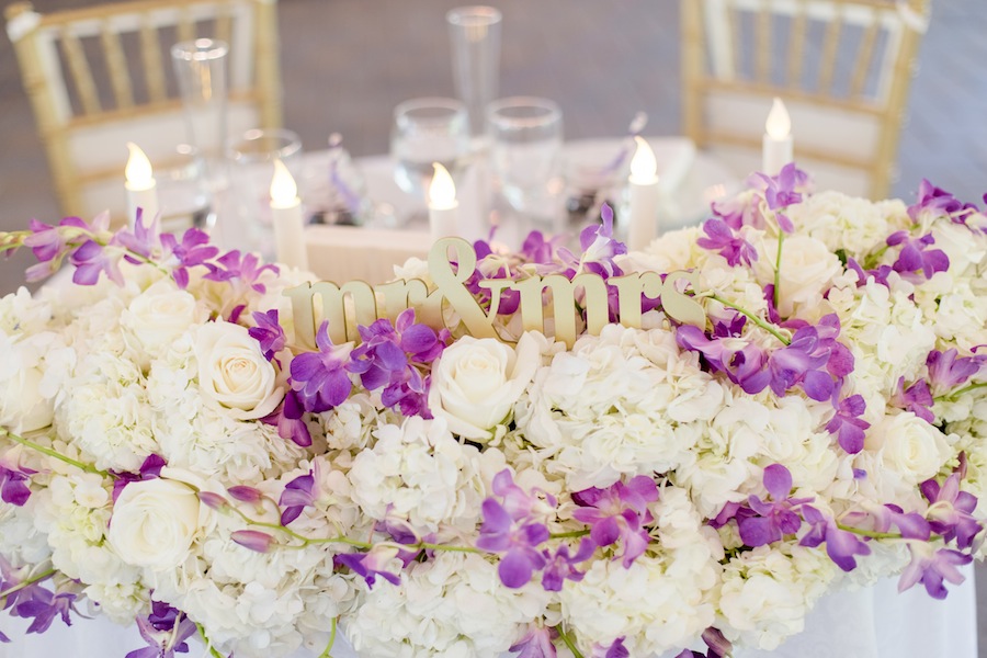 New Jersey Real Wedding-floral sweetheart table