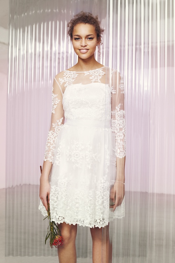 illusion lace short wedding dress from the ASOS wedding shop