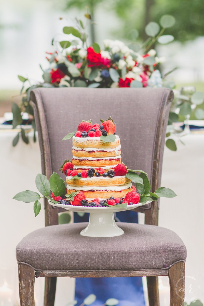 Two Tier Naked Cake with Berries