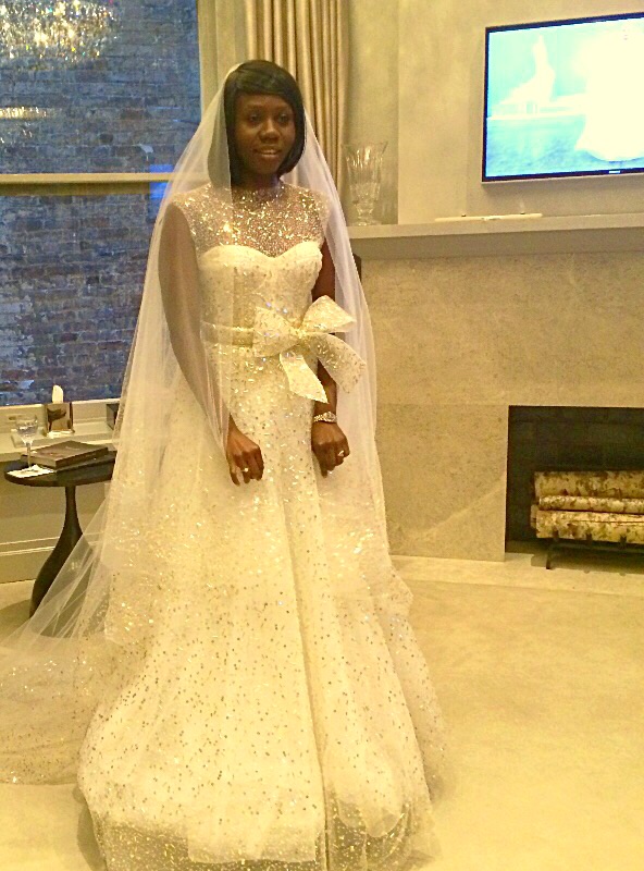 Monique L'Huillier Wedding Dress with embellishment