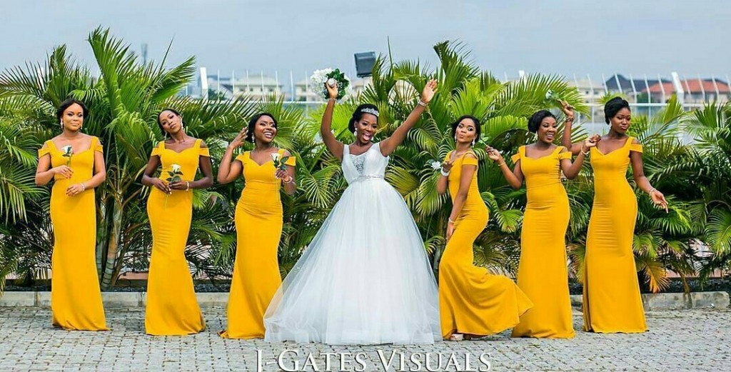 mustard-yellow-bridesmaids-dresses