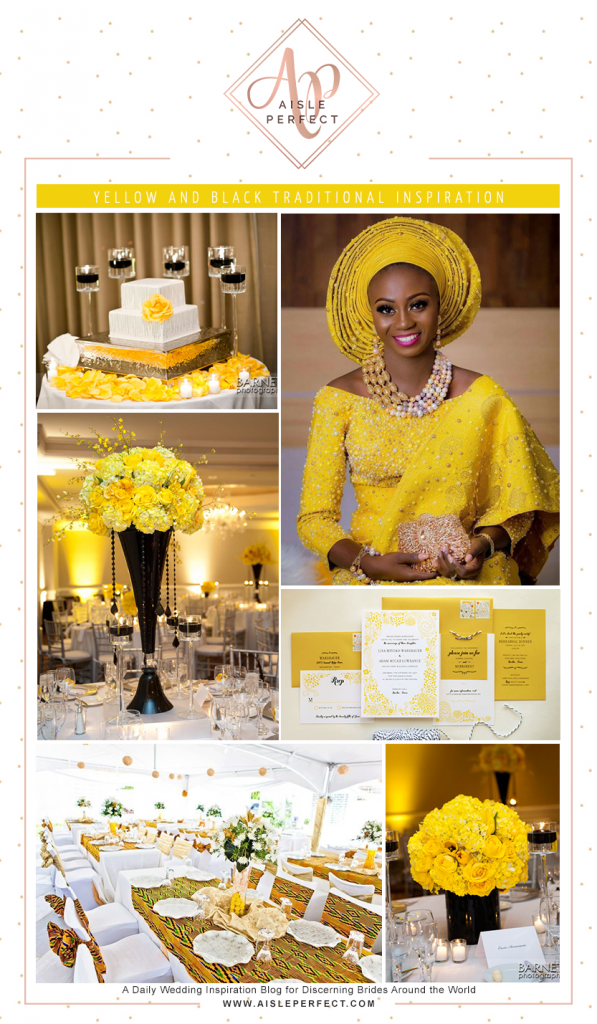 yellow wedding inspiration board