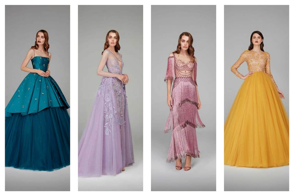 Colorful Bridal Inspiration: Hamda Al Fahim AW 2018 - Perfete