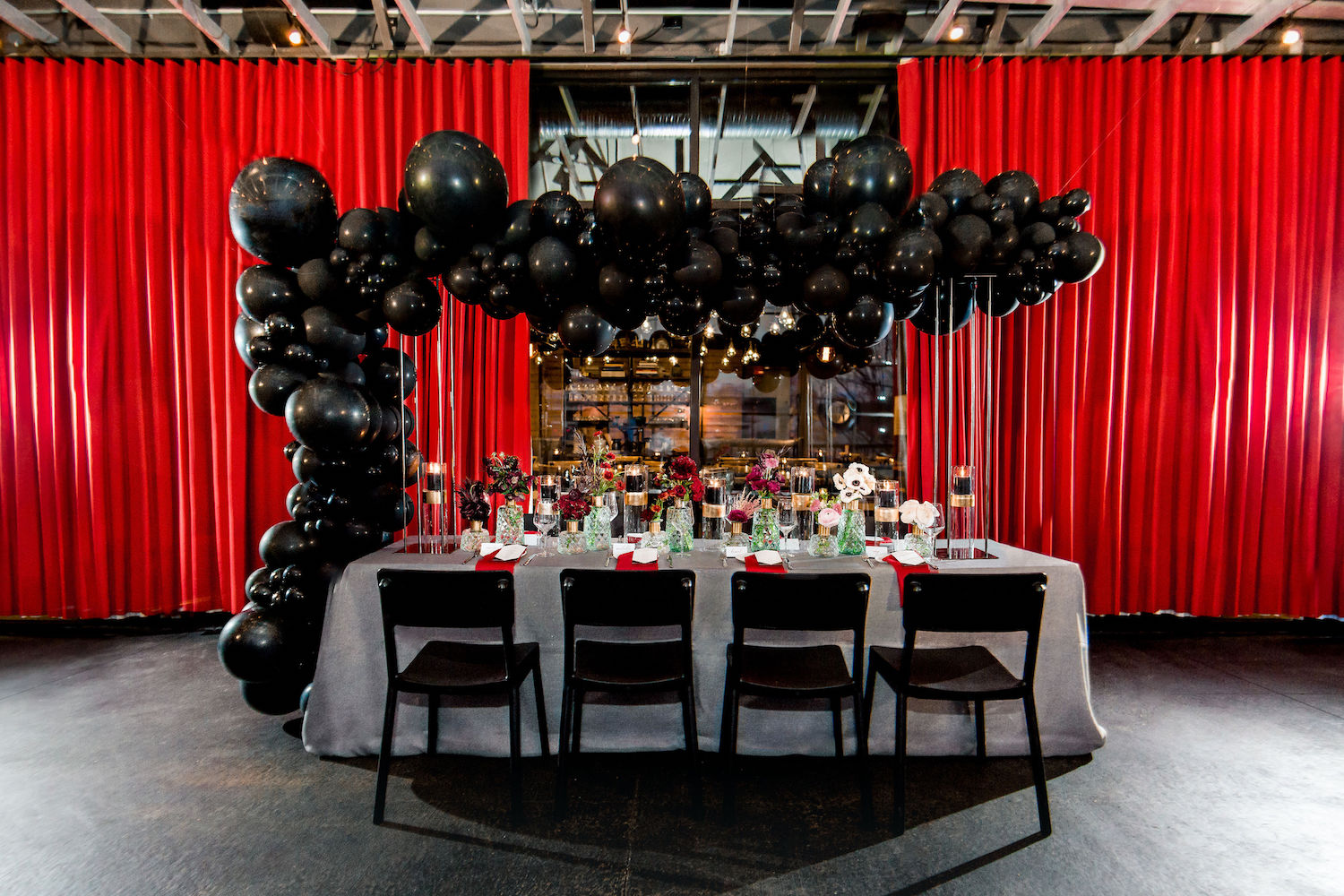 Chic Red and Black Dinner Party Inspiration by Lemiga - Perfete