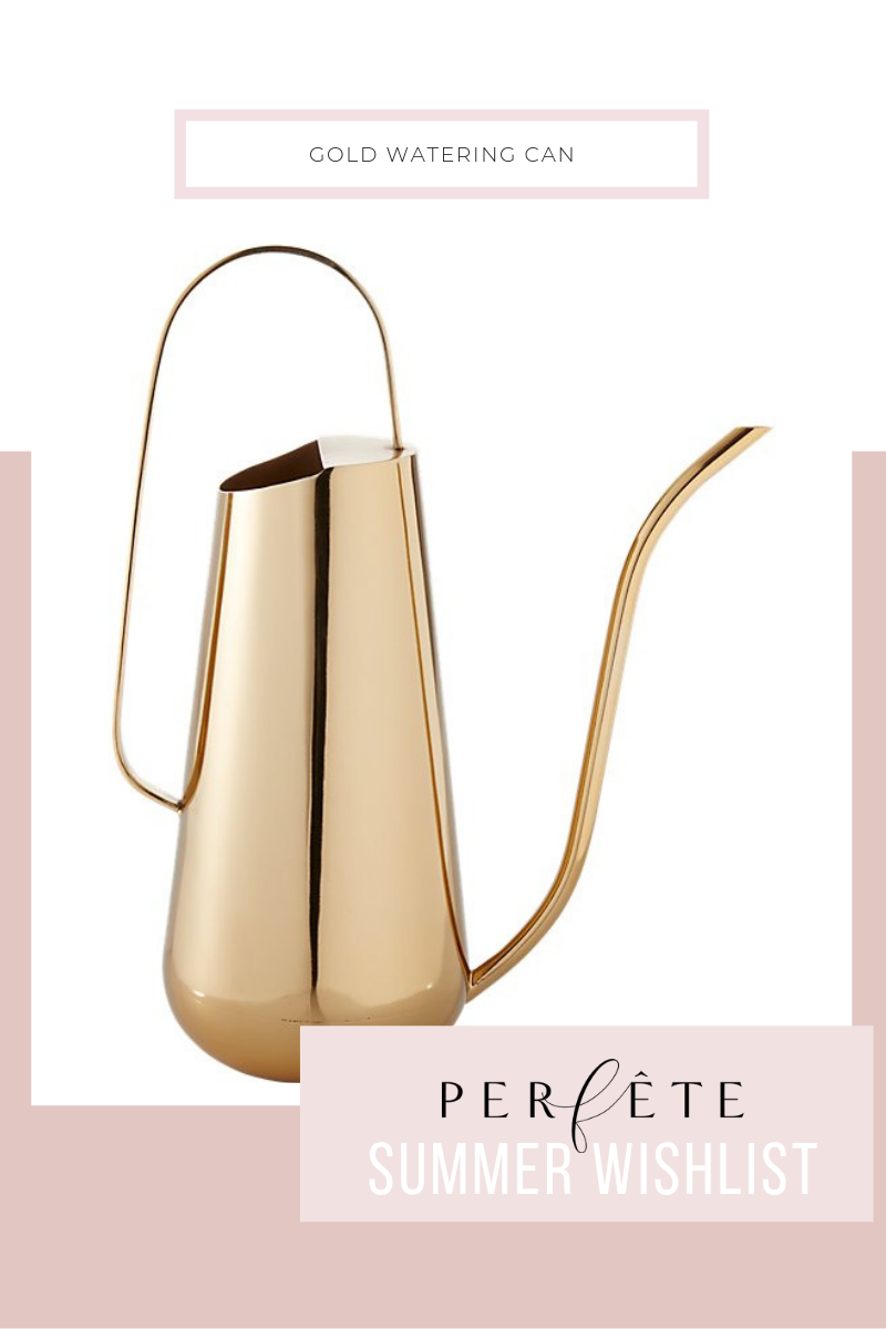 gold brass watering can - perfête summer wishlist - inspiration and ideas for summer home decor