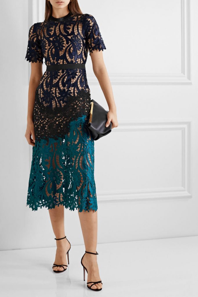 Short sleeved Lace Dress by Self Portrait 