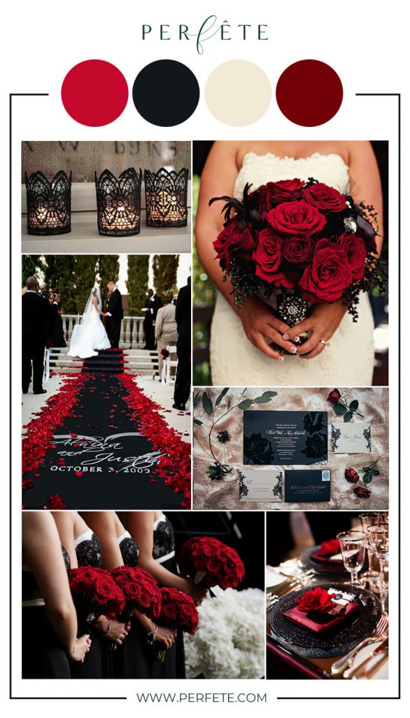 Black and Red wedding colors