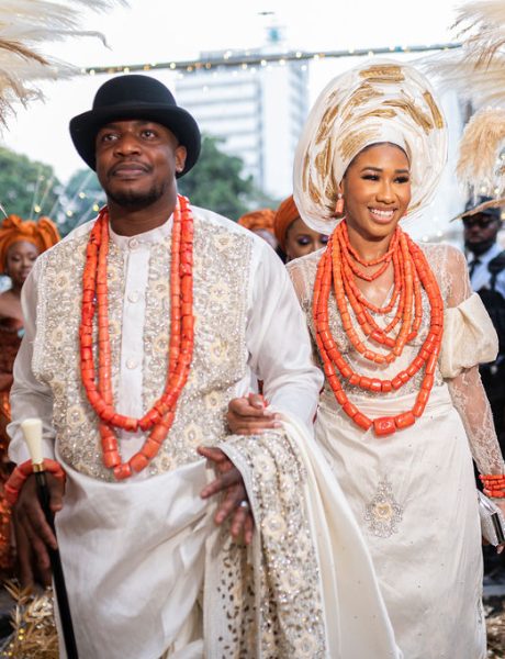 Outdoor Nigerian Traditional Wedding in Lagos with Bohemian Decor _49